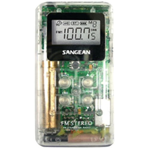 Sangean DT-120 CLEAR Pocket AM/FM Digital Radios (Clear)