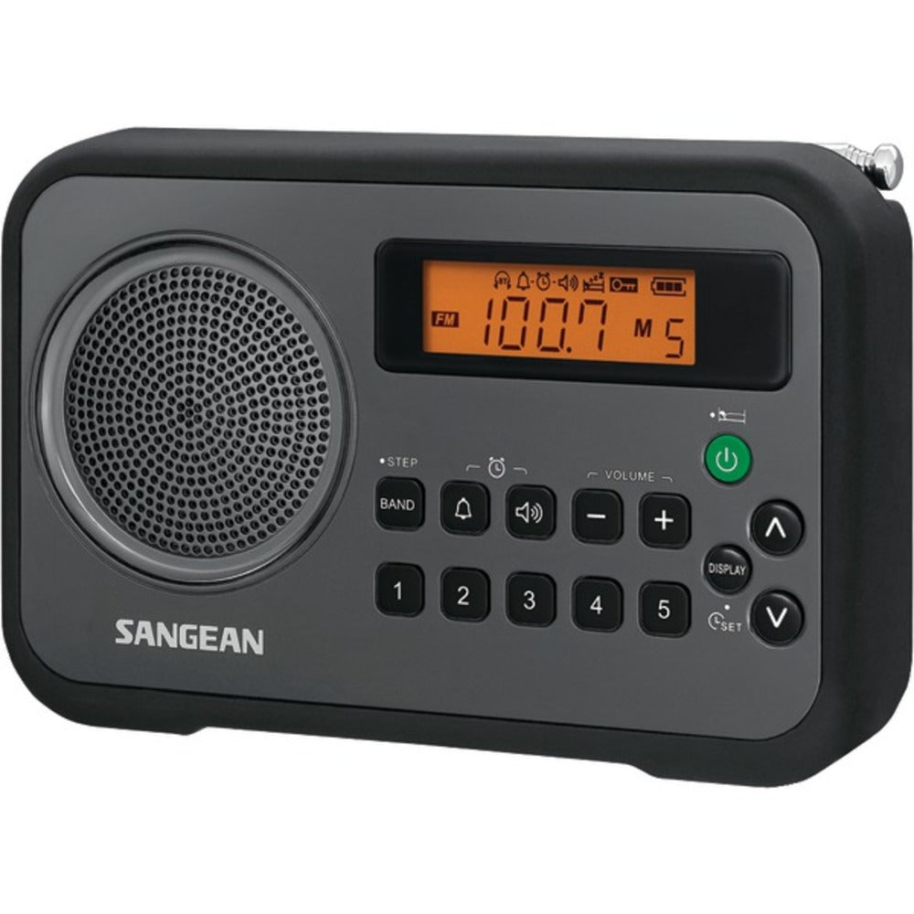 Sangean PR-D18BK AM/FM Digital Portable Receiver with Alarm Clock (Bla