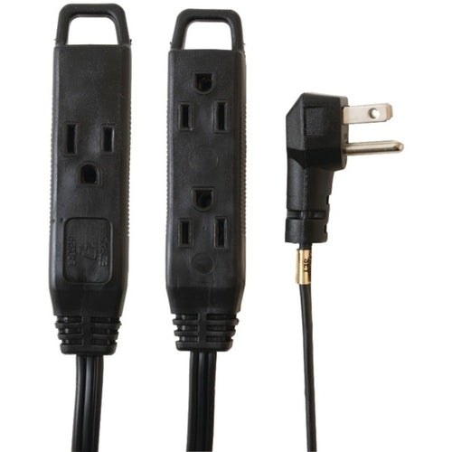 Axis(TM) 45515 3-Outlet Black Wall-Hugger Indoor Grounded Extension Co
