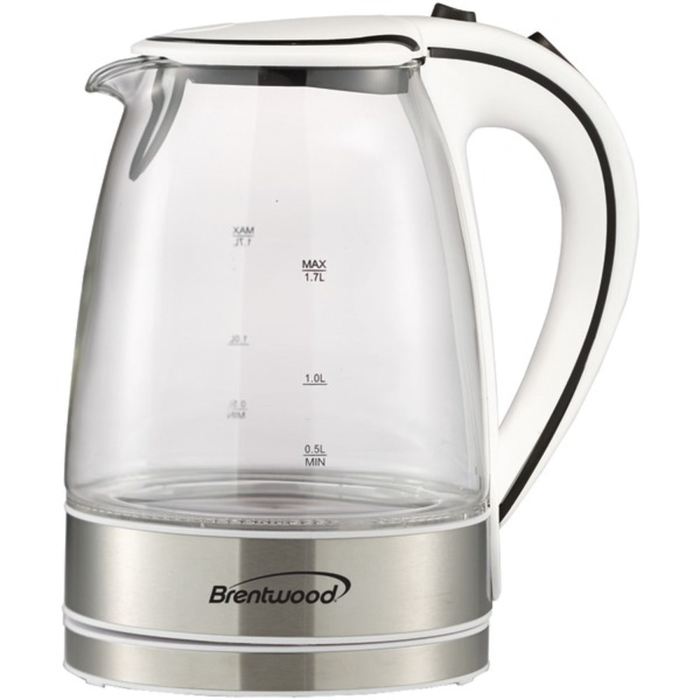 Brentwood Appliances KT-1900W 1.7-Liter Glass Electric Kettle