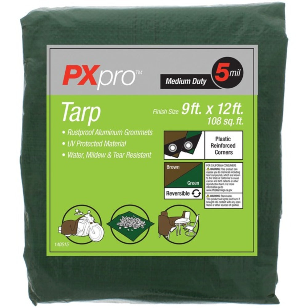 World and Main(R) PXPMDT912 Medium-Duty Tarp (9ft x 12ft)