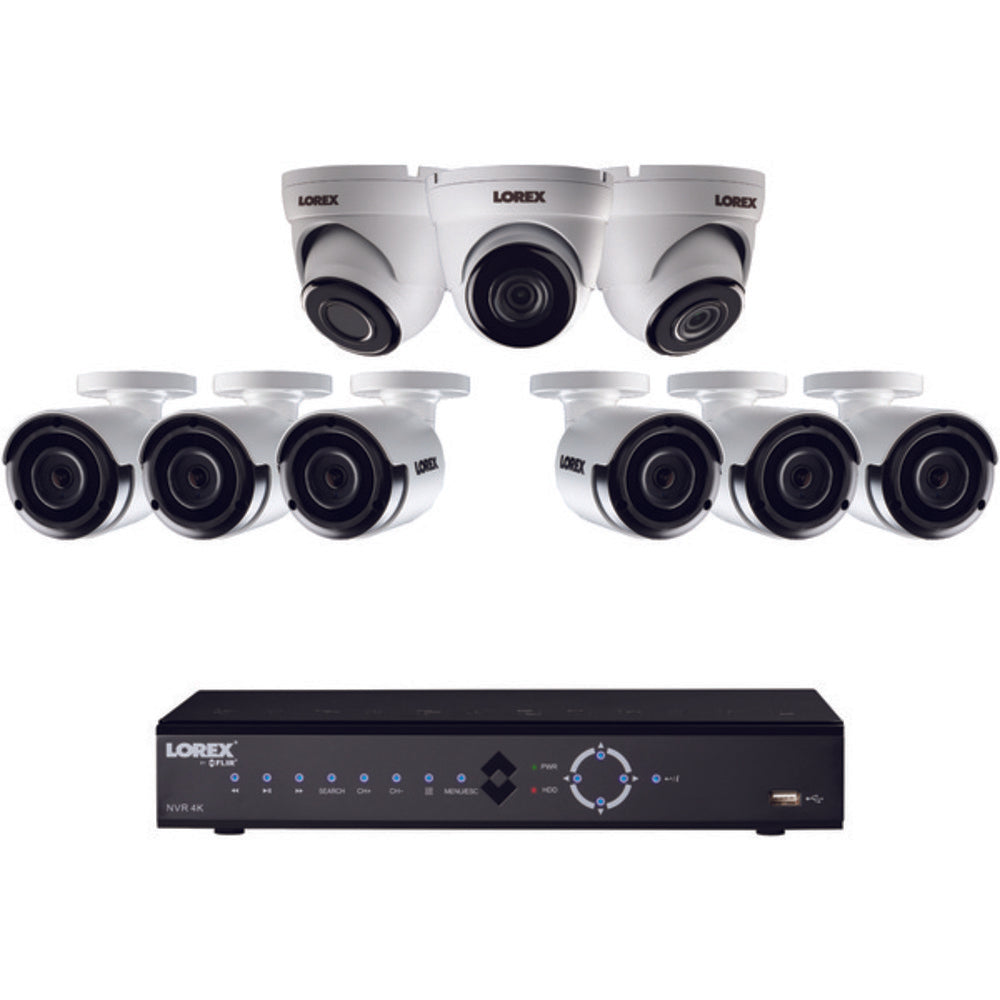 Lorex(R) LNK7163C6D34B 16-Channel 4K 3TB NVR with 9 2K PoE Cameras
