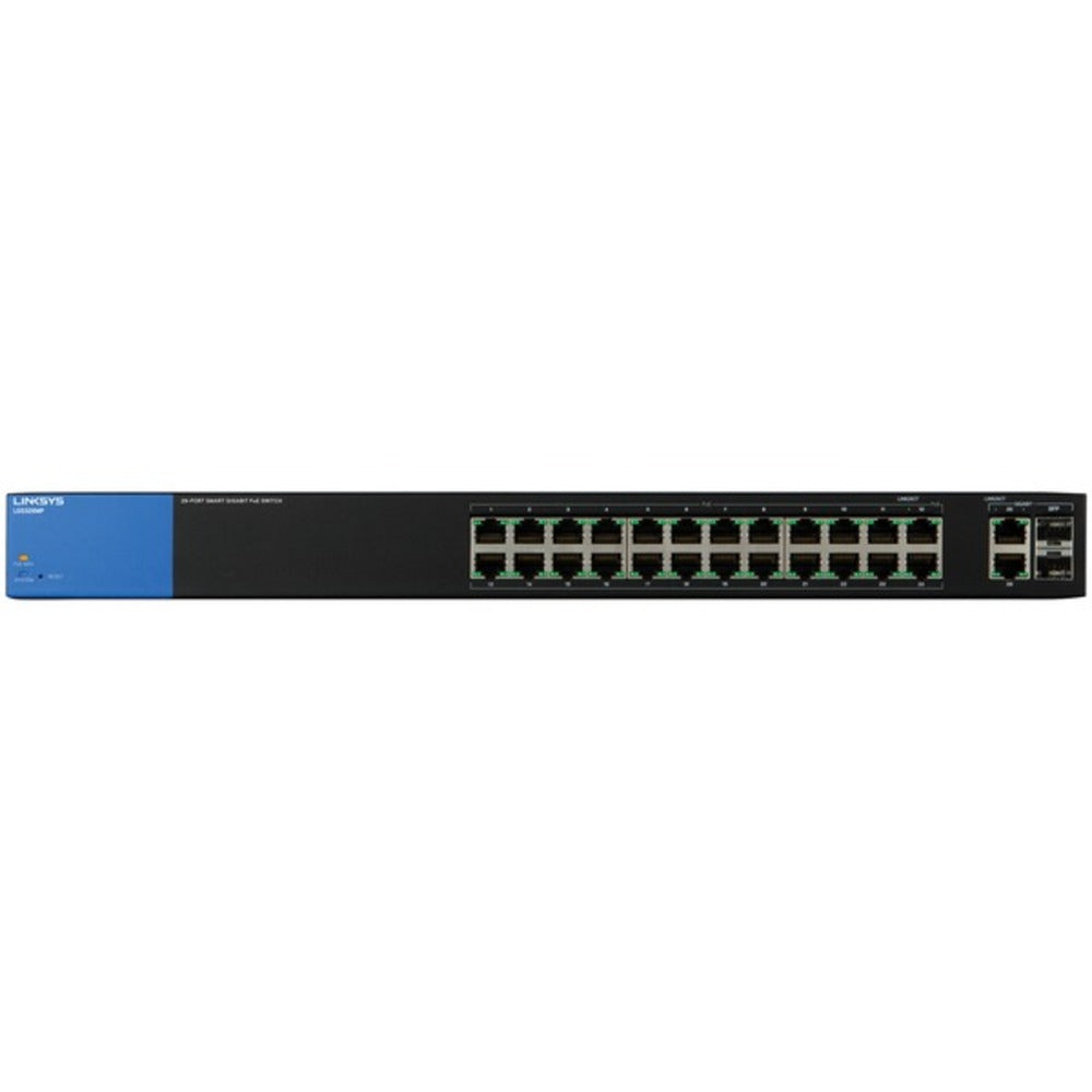 Linksys(R) LGS326MP 384-Watt PoE+ Smart 24 Port Gigabit Network Switch