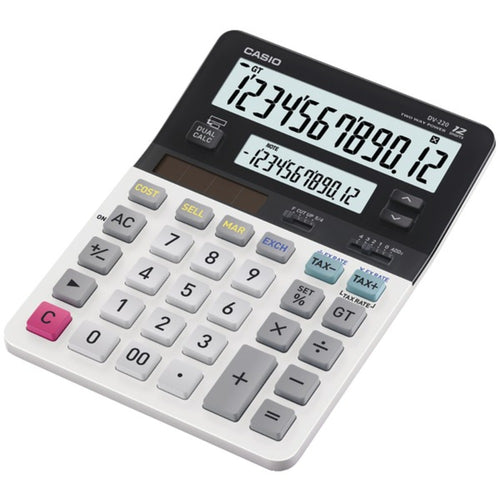 CASIO(R) DV-220 Dual Display Desktop Solar Calculator