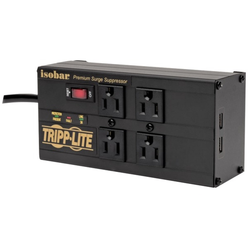 Tripp Lite IBAR4ULTRAUSBB 4-Outlet ISOBAR Premium Surge Protector with