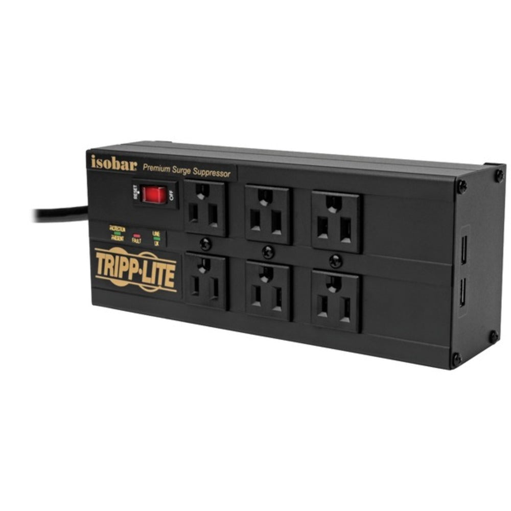 Tripp Lite IBAR6ULTRAUSBB 6-Outlet ISOBAR Premium Surge Protector with