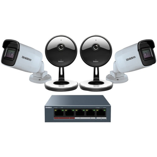 Uniden UC4202 4-Camera 1080p Indoor/Outdoor Security Cloud System with