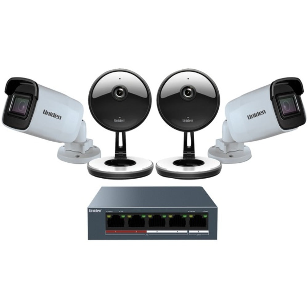 Uniden UC4202 4-Camera 1080p Indoor/Outdoor Security Cloud System with