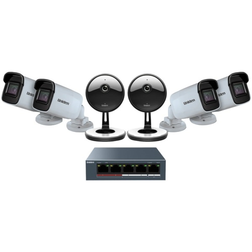 Uniden UC4402 1080p Indoor/Outdoor Security Cloud System with 5-Port P