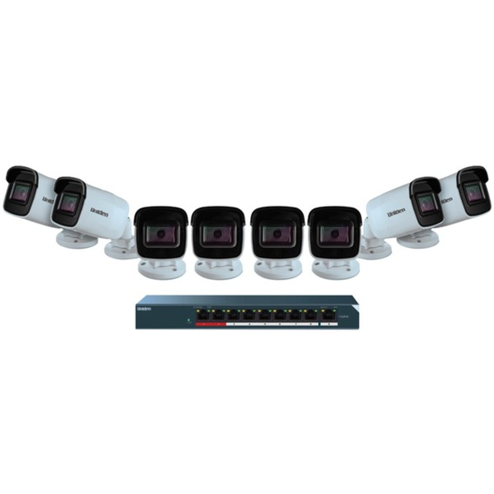 Uniden UC8800 8-Camera 1080p Outdoor Security Cloud System with 9-Port