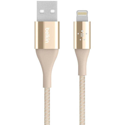 Belkin F8J207bt04-GLD MIXIT? DuraTek Lightning to USB Cable, 4ft (Gold
