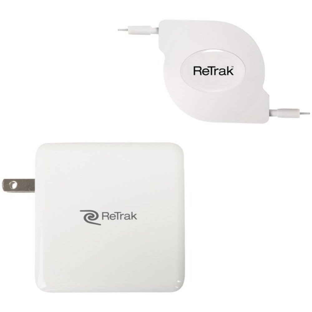ReTrak ETCHGNBC87 87-Watt USB-C Notebook Charger with Retractable Cabl