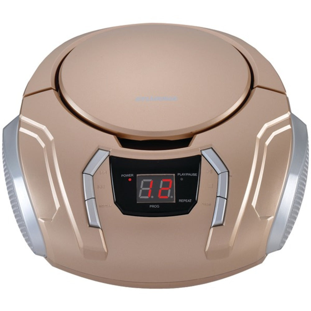 SYLVANIA(R) SRCD261-B-CHAMPAGNE Portable CD Player with AM/FM Radio (C