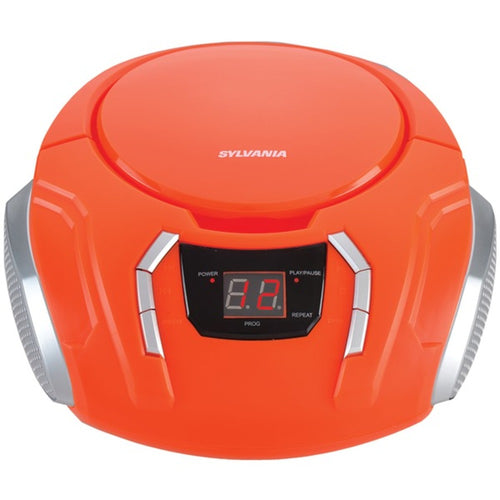 SYLVANIA(R) SRCD261-B-ORANGE Portable CD Player with AM/FM Radio (Oran