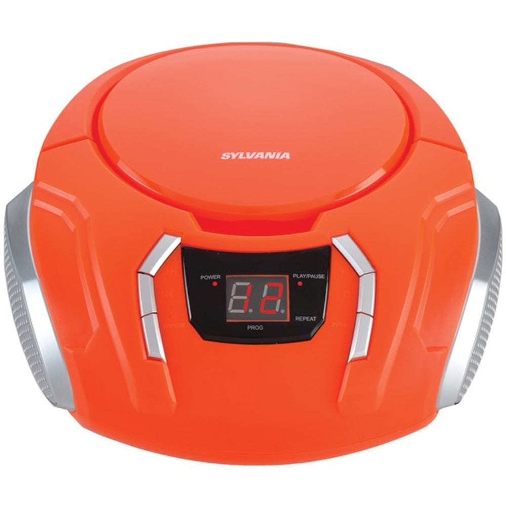 SYLVANIA(R) SRCD261-B-ORANGE Portable CD Player with AM/FM Radio (Oran
