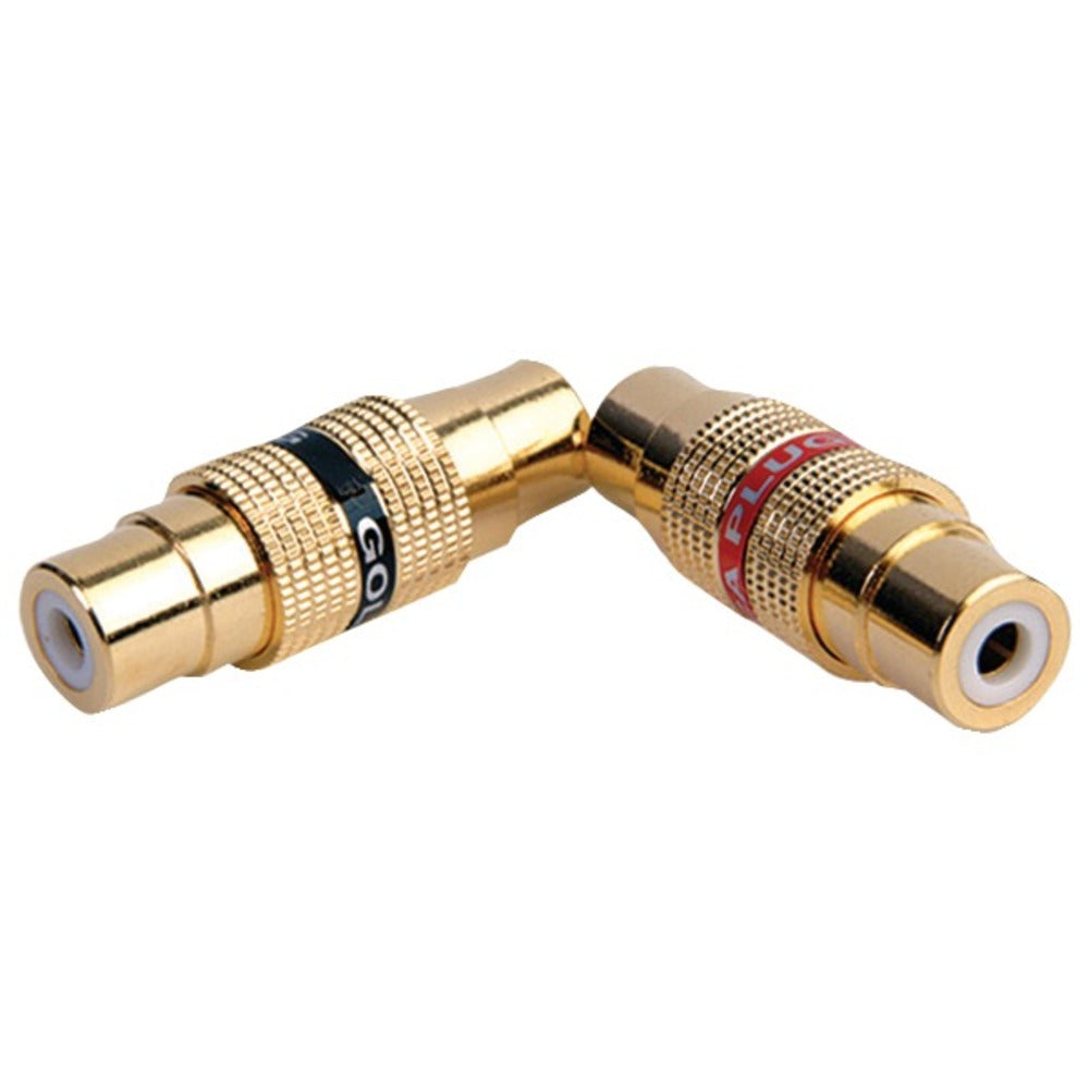 DB Link BF106 Gold Barrel Connectors, 2 pk (Female/Female)
