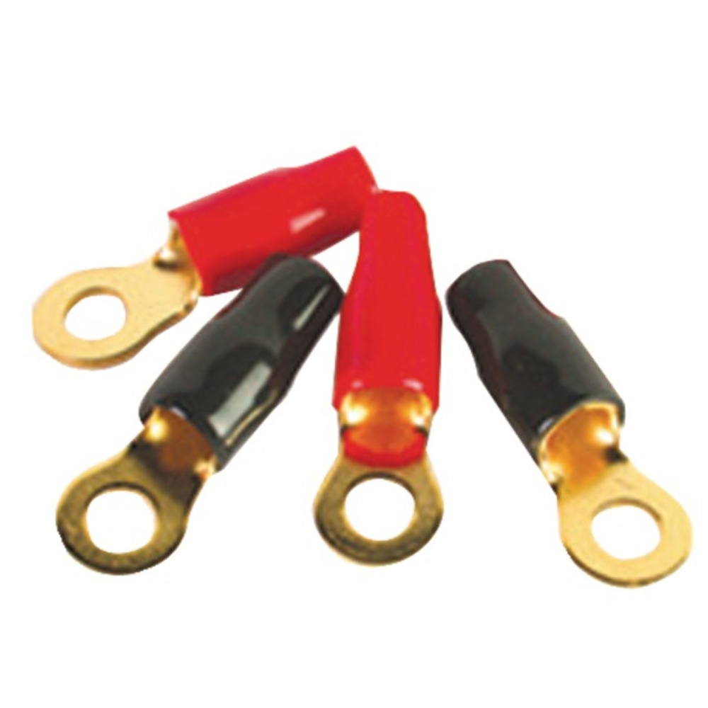 DB Link RT8 8-Gauge 5/16 Gold-Plated Ring Terminals, 4 pk
