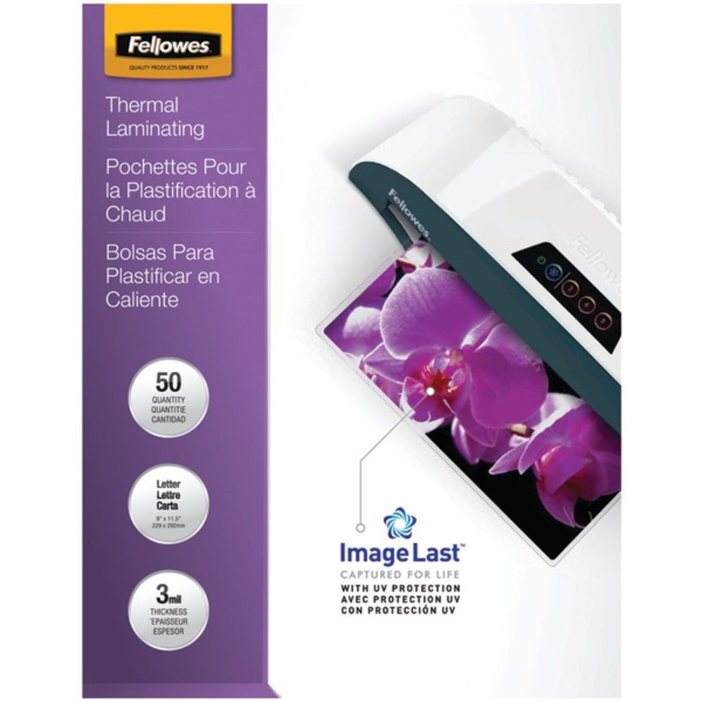 Fellowes(R) 52225 ImageLast(TM) Laminating Pouches, Letter, 50pk (3Mil