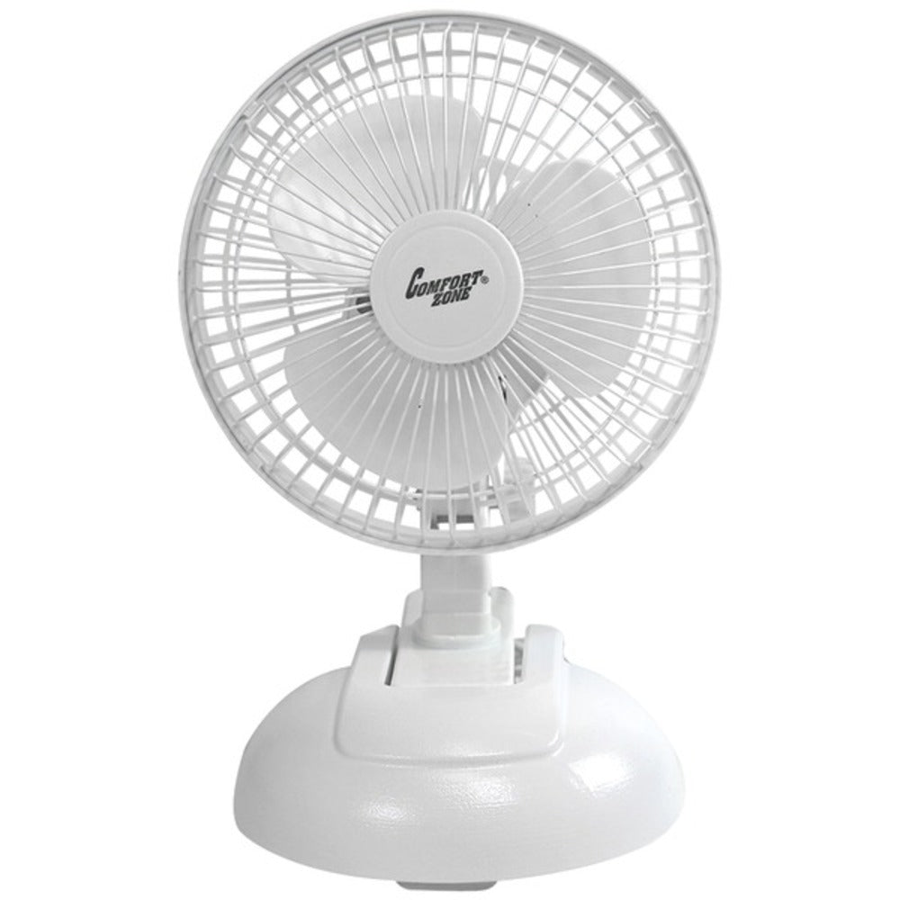 Comfort Zone(R) CZ6XMWT 6 2-in-1 Combo Clip-on & Desk Style Fan