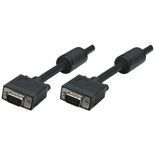 Manhattan(R) 317733 HD15-Male to Male SVGA Cable with Ferrite Core, 10