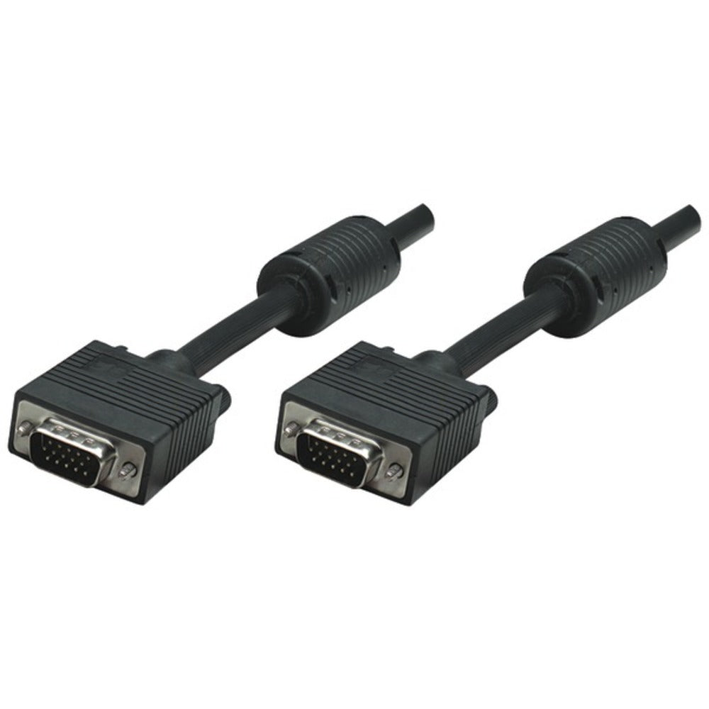 Manhattan(R) 317733 HD15-Male to Male SVGA Cable with Ferrite Core, 10