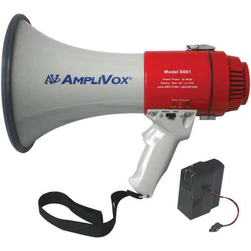 AmpliVox(R) SB601R Mity-Meg 15-Watt Megaphone (Bundled with rechargeab