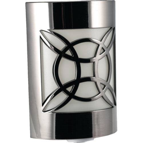 GE(R) 11358 Auto Geometric Faux Nickel LED CoverLite(TM) Night-Light