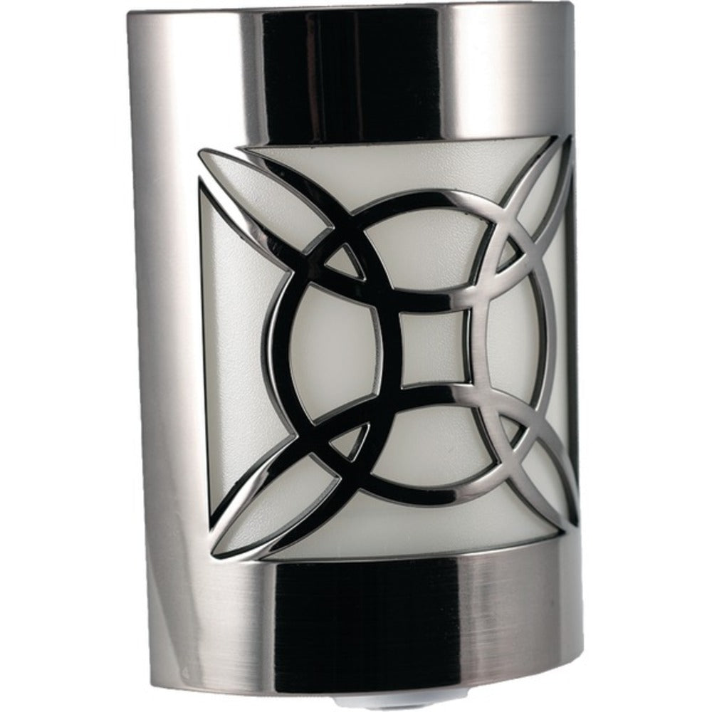 GE(R) 11358 Auto Geometric Faux Nickel LED CoverLite(TM) Night-Light