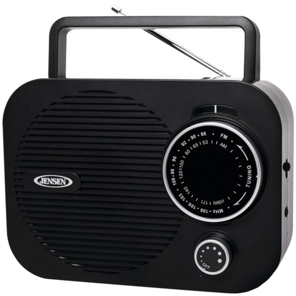JENSEN(R) MR-550-BK Portable AM/FM Radio (Black)