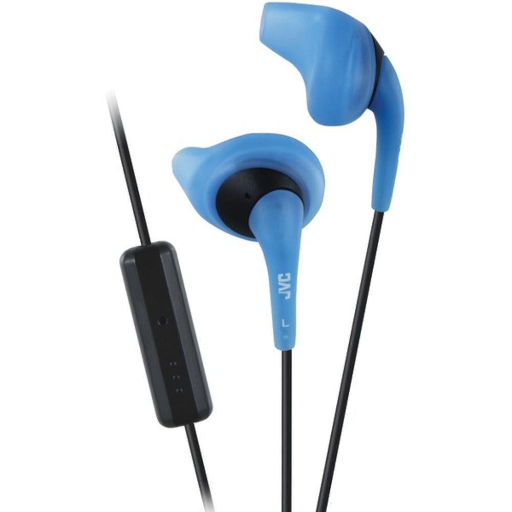 JVC(R) HAENR15AM Gumy(R) Sports Earbuds with Microphone (Blue)