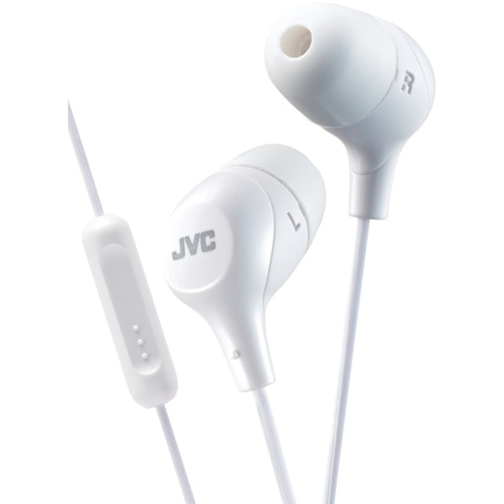 JVC(R) HAFX38MW Marshmallow(R) Inner-Ear Headphones with Microphone (W