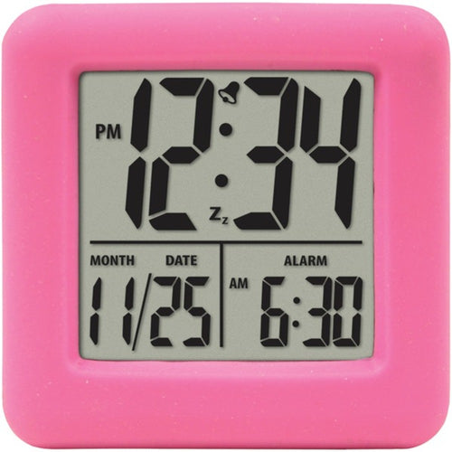Equity(R) by La Crosse 70902 Soft Cube LCD Alarm Clock (Pink)