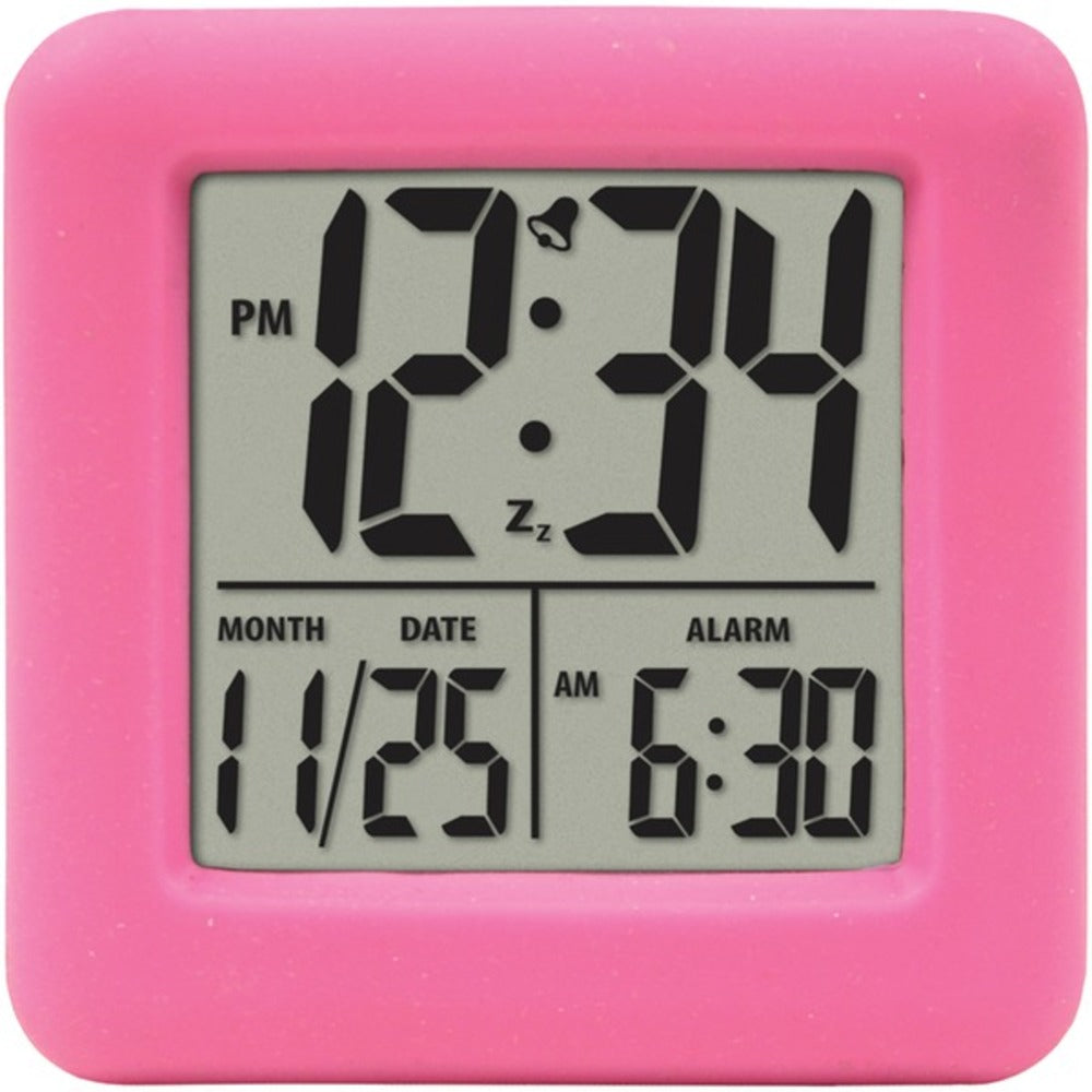 Equity(R) by La Crosse 70902 Soft Cube LCD Alarm Clock (Pink)