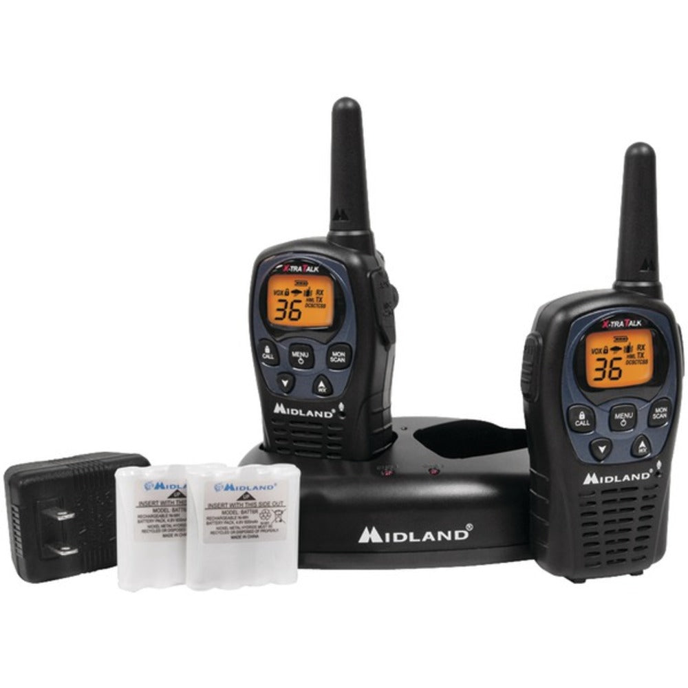 Midland(R) LXT560VP3 26-Mile GMRS Radio Pair Pack with Drop-in Charger