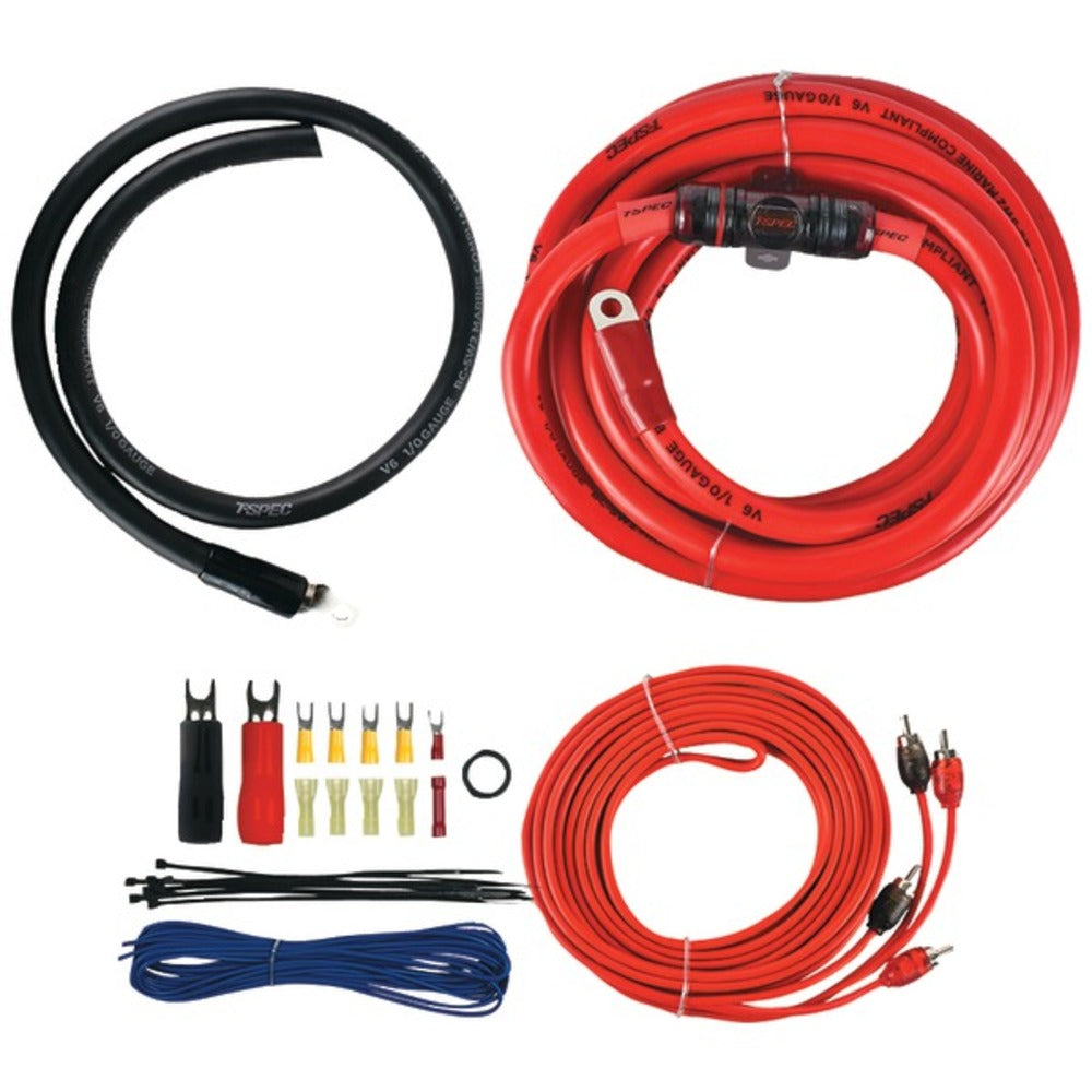 T>Spec(R) V6-RAK1-0 v6 SERIES Amp Installation Kit with RCA Cables (1/