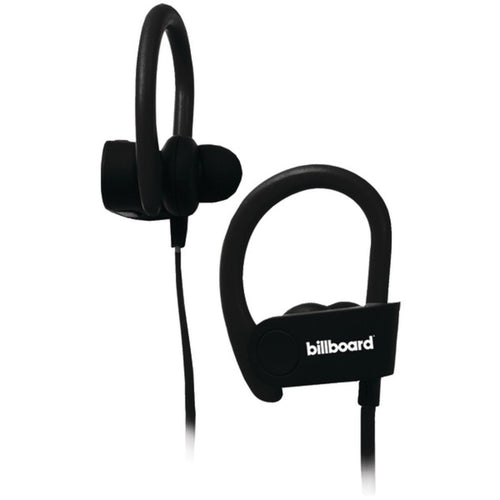 Billboard BB896 Bluetooth(R) Earhook Earbuds with Microphone (Black)