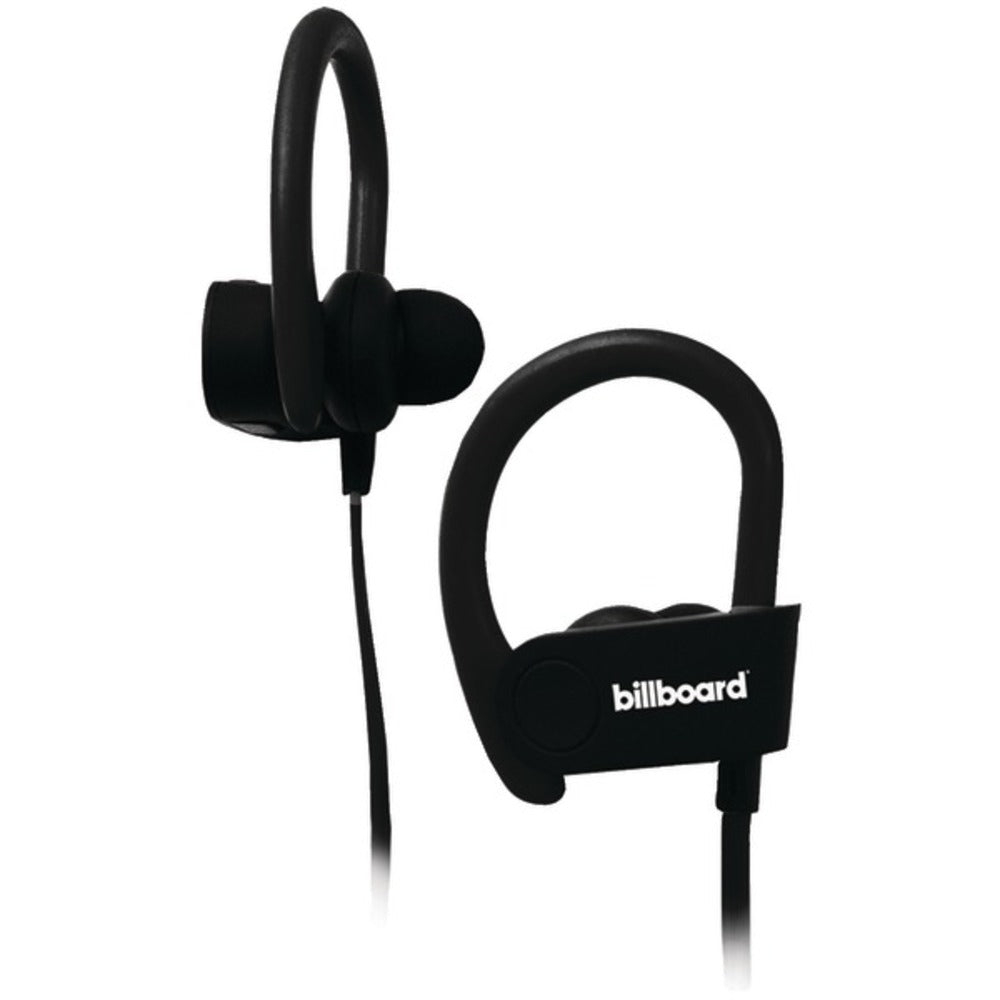 Billboard BB896 Bluetooth(R) Earhook Earbuds with Microphone (Black)
