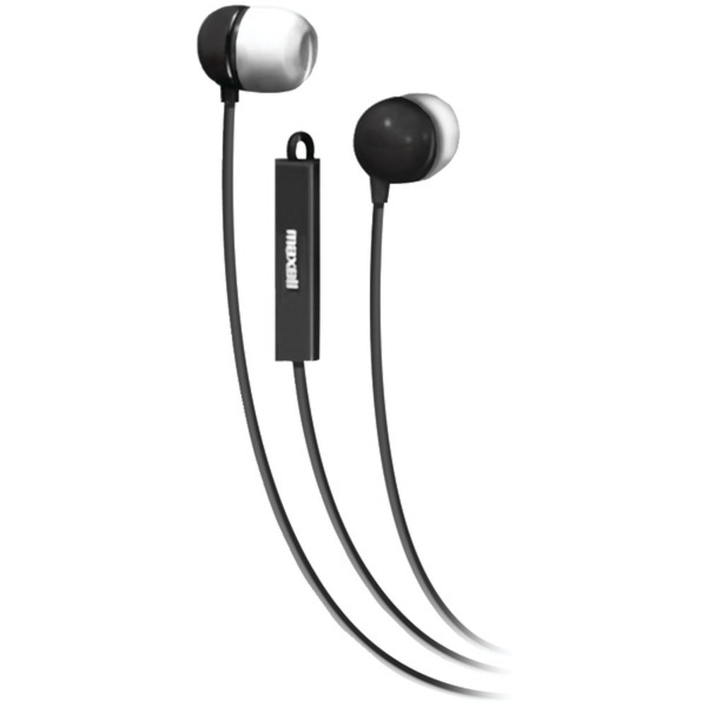 Maxell 190300 - IEMICBLK Stereo In-Ear Earbuds with Microphone & Remot