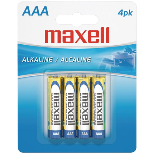 Maxell(R) 723865 - LR034BP Alkaline Batteries (AAA; 4 pk; Carded)