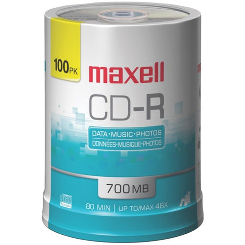 Maxell(R) 648200 - CDR80100S 700MB 80-Minute CD-Rs (100-ct Spindle)