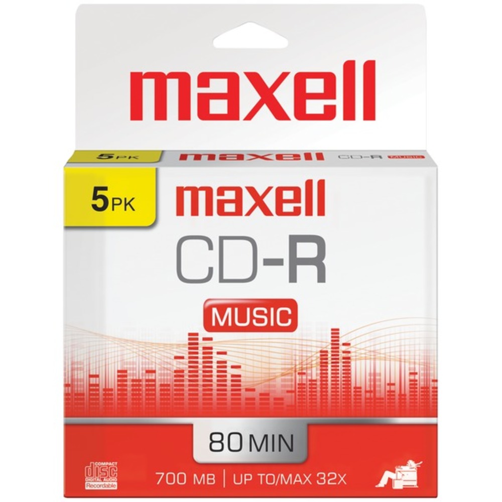 Maxell(R) 625132 80-Minute Music CD-Rs (5 pk)