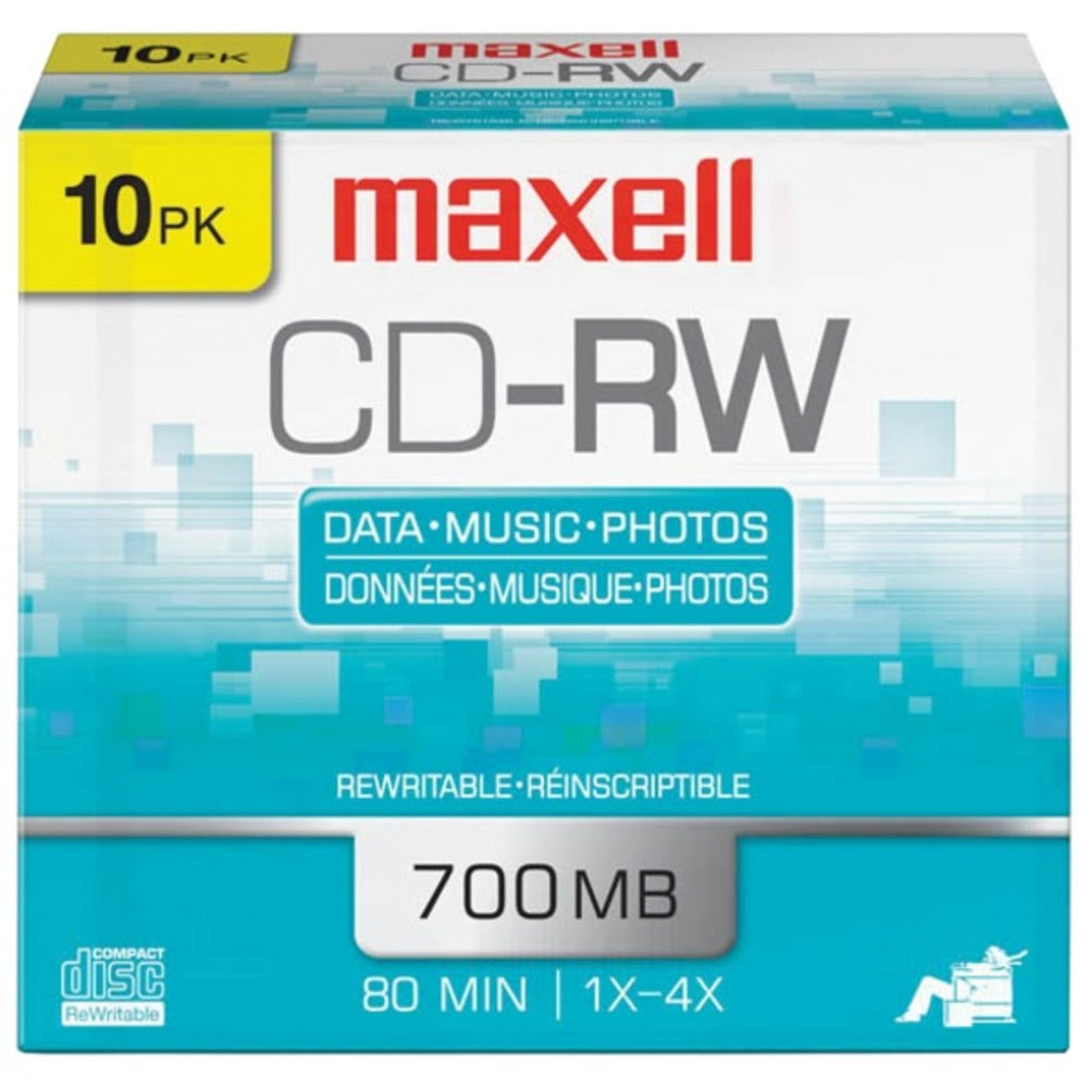Maxell(R) 630011 700MB 80-Minute CD-RWs (10 pk)