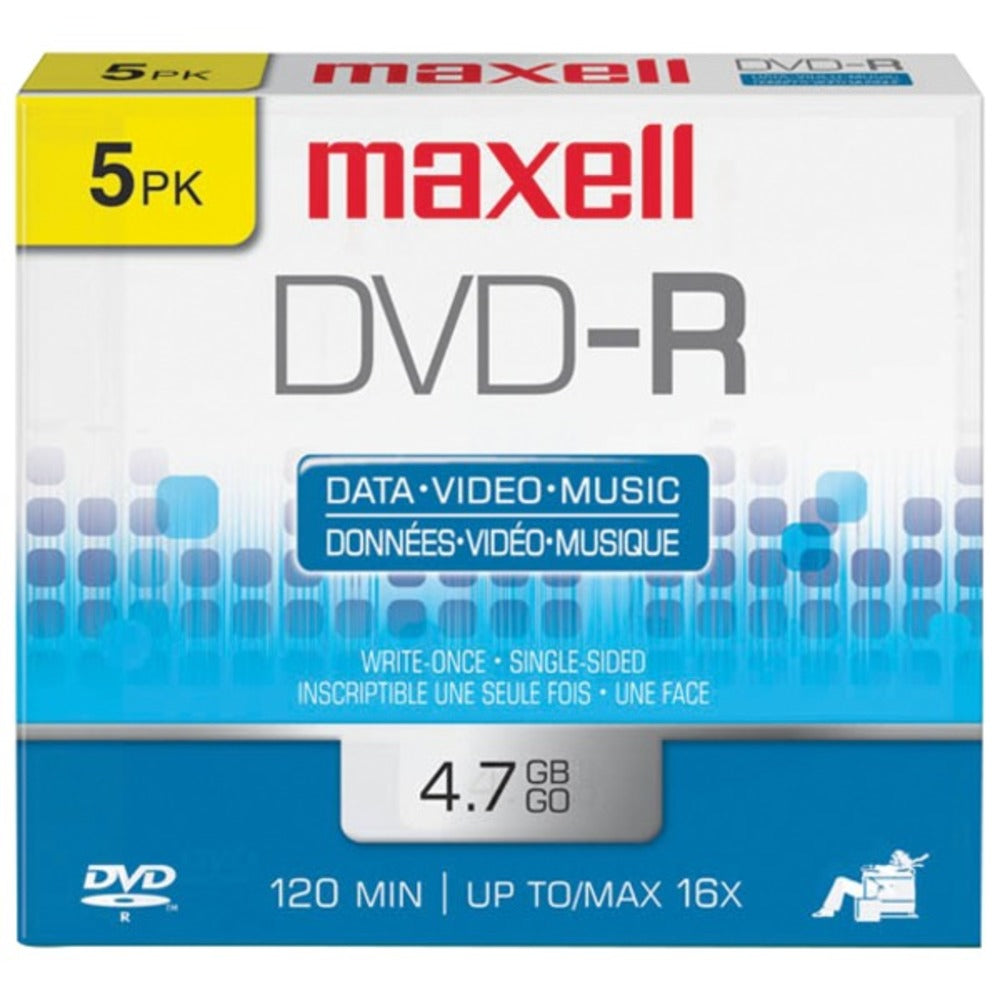 Maxell(R) 638002 4.7GB 120-Minute DVD-Rs (5 pk)