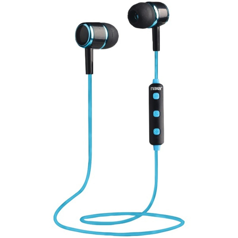 Naxa(R) NE-950 BLACK/BLUE Bluetooth(R) Isolation Earbuds with Micropho