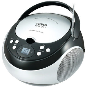 Naxa(R) NPB251BK Portable CD Player with AM/FM Radio (Black)