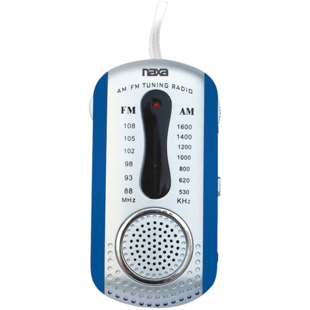 Naxa(R) NR721BL AM/FM Mini Pocket Radio with Speaker (Blue)