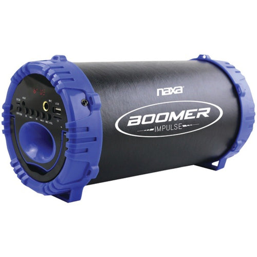 Naxa(R) NAS-3084 BLUE BOOMER IMPULSE LED Bluetooth(R) Boom Box (Blue)