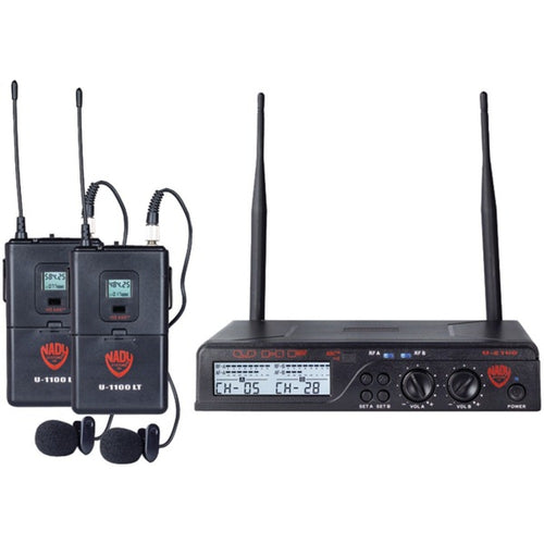 Nady(R) U-2100 LT/O (BAND A/B) UHF Dual 100-Channel Wireless Lavalier