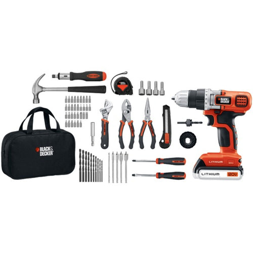 BLACK+DECKER(TM) LDX120PK 20-Volt MAX* Lithium Drill/Driver & 68-Piece