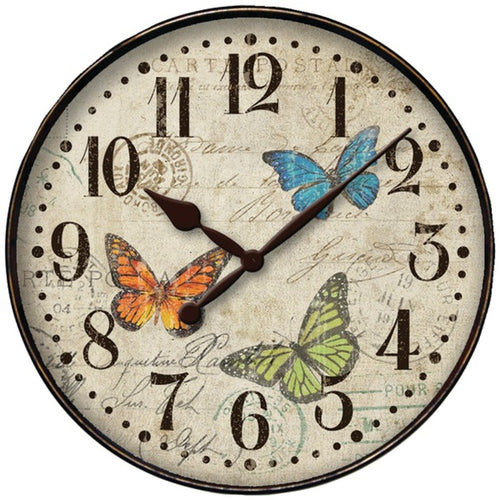 Westclox(R) 32897BF 12 Round Butterfly Wall Clock